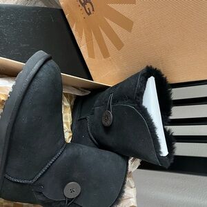 UGG Black Button Boots